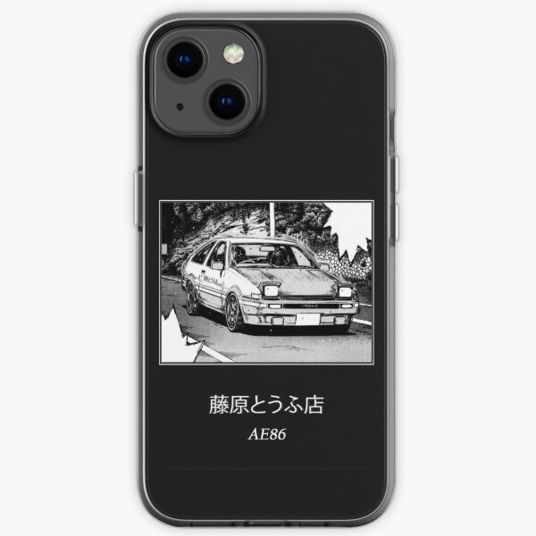 Initial D Black Manga Phone Case iPhone Soft Case RB2806 product Offical initial d Merch