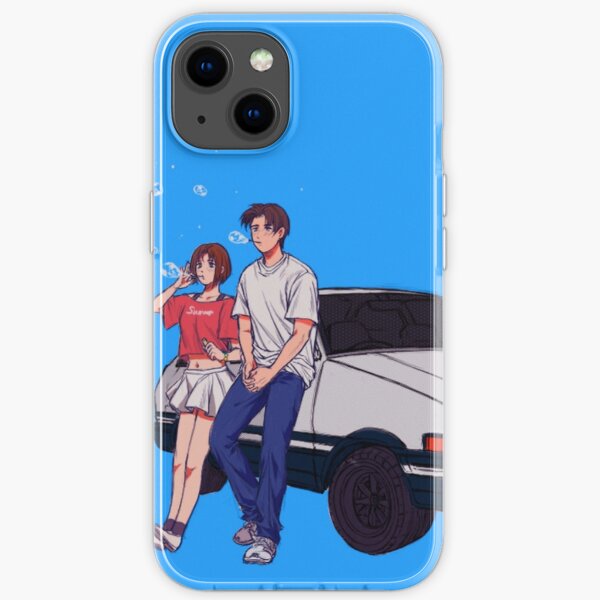 Initial D - Takumi and Natsuki with AE86 iPhone Soft Case RB2806 product Offical initial d Merch