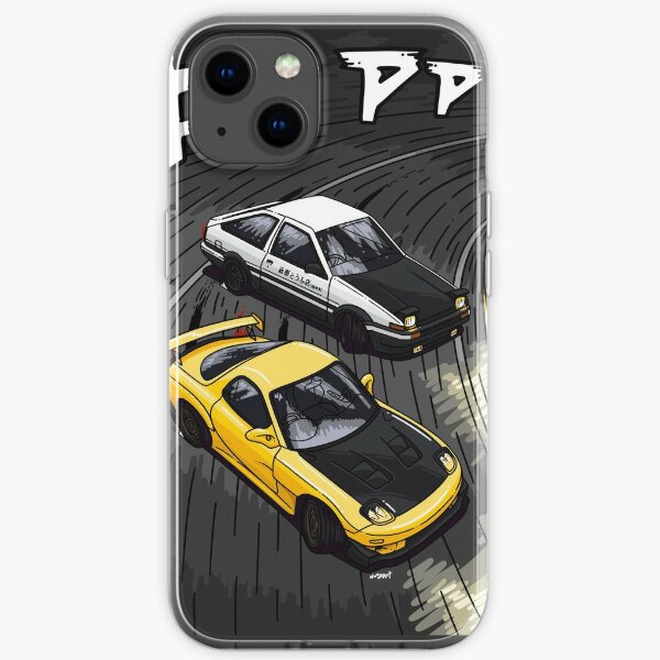 Initial D style artwork, RX7 vs AE86 iPhone Soft Case RB2806 product Offical initial d Merch