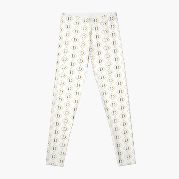 Letter D Floral Butterfly Monogram Initial D Gold Geometric Design Leggings RB2806 product Offical initial d Merch