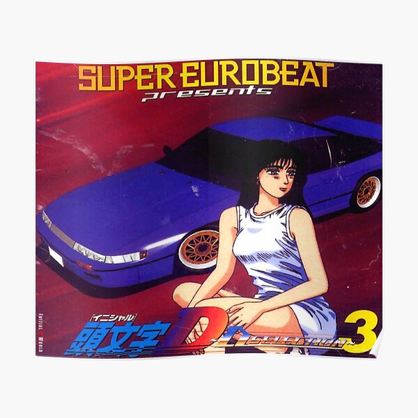 Initial D Mako Super Eurobeat Anime  Poster RB2806 product Offical initial d Merch