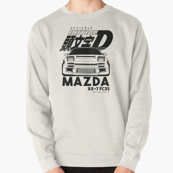 Mazda RX7 Initial D ( black  print ) Pullover Sweatshirt RB2806 product Offical initial d Merch