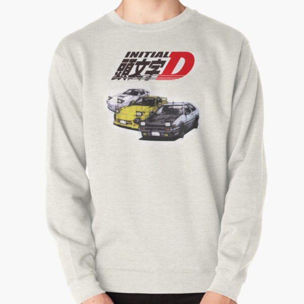 Initial D AE86 & RX7 Sketch  Pullover Sweatshirt RB2806 product Offical initial d Merch