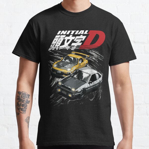 Mountain Drift Racing Initial D Tandems AE86 vs FD rx-7  Classic T-Shirt RB2806 product Offical initial d Merch