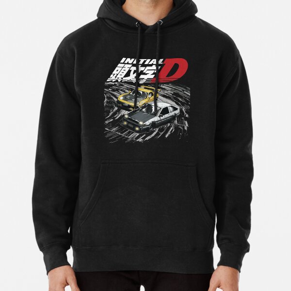 Mountain Downhill Night Drift Racing Initial D Tandems AE86 vs FD rx-7  Pullover Hoodie RB2806 product Offical initial d Merch