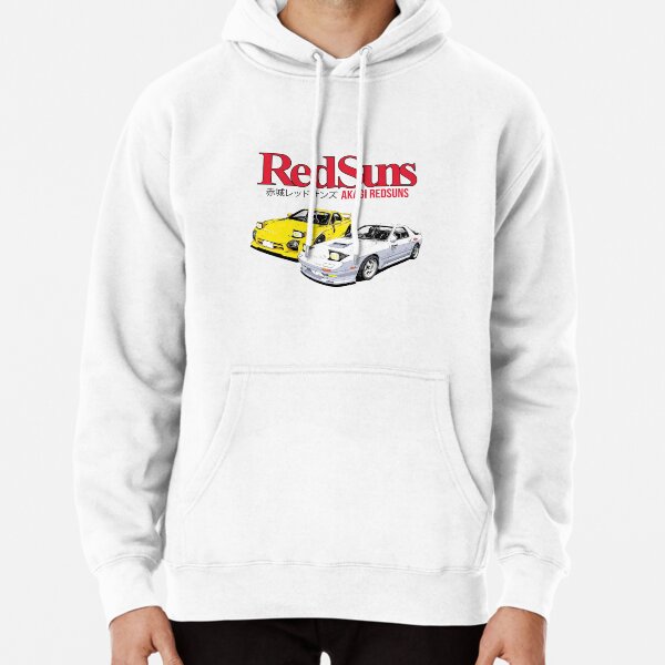 Initial D RedSuns RX7 Manga Anime Drift Pullover Hoodie RB2806 product Offical initial d Merch