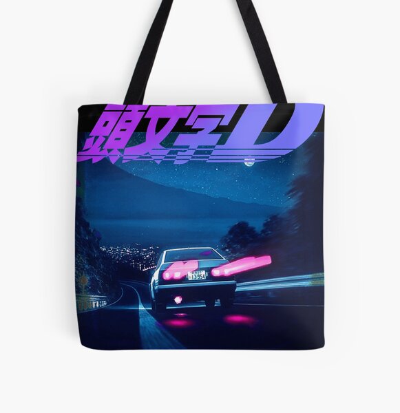 Initial D Neon AE86 All Over Print Tote Bag RB2806 product Offical initial d Merch