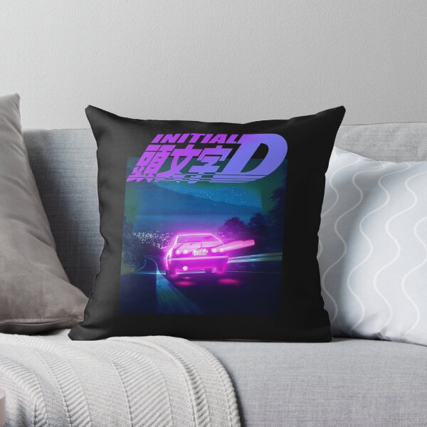INITIAL D NEON LIGHT AE86 Throw Pillow RB2806 product Offical initial d Merch