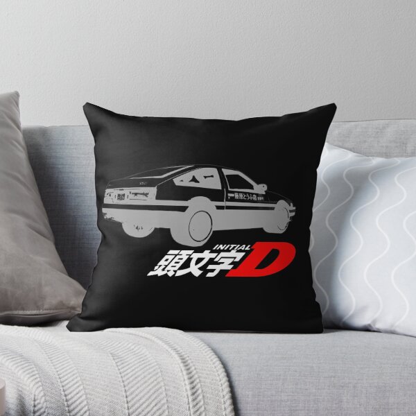 initial D white remake Throw Pillow RB2806 product Offical initial d Merch