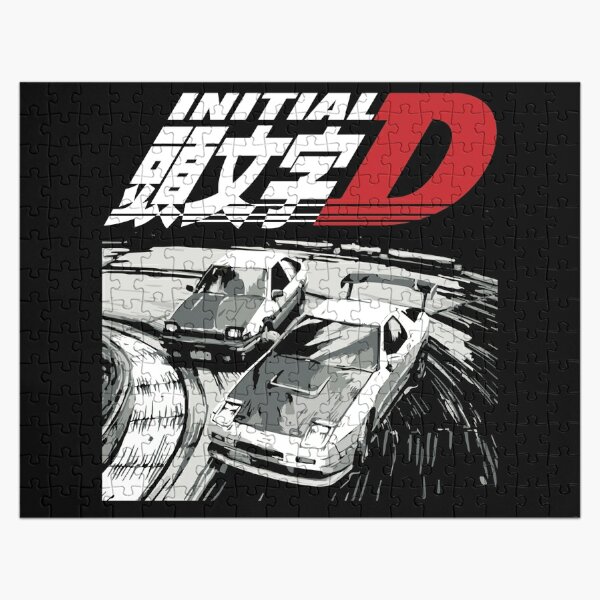 Initial D - Drift Racing  tandems Toyota Corolla AE86 Sprinter Trueno vs FC rx-7 Jigsaw Puzzle RB2806 product Offical initial d Merch