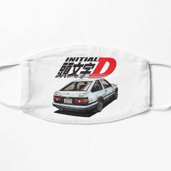 Initial D Logo Flat Mask RB2806 product Offical initial d Merch